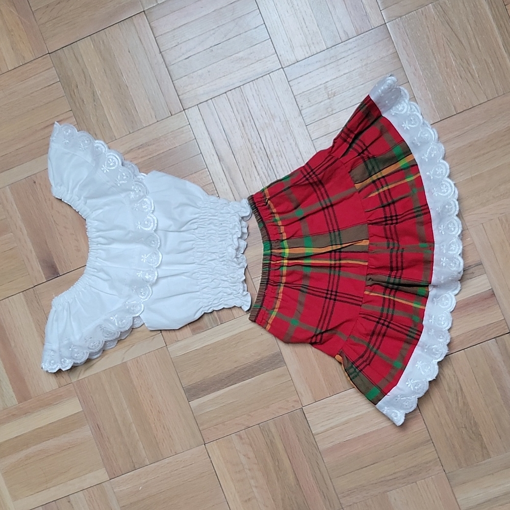 Girl's handmade summer top & skirt